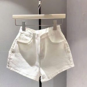 [MÃ SP] Quần Short Jean Trắng Cạp Cao – Basic Item Cần Có Trong Tủ Đồ